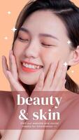 Peach Simple Skincare Instagram Story template