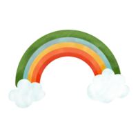 Rainbow and clouds, St.Patrick Day png