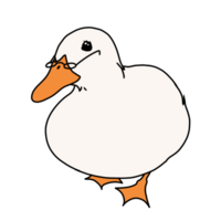 Duck wearing glasses png