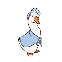 A cute duck with scarf png