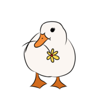 Duck with flower png