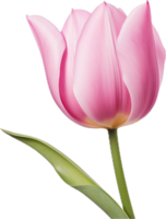 AI generated pink tulip png