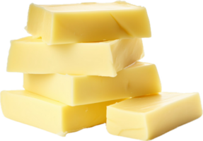 AI generated slices of butter png