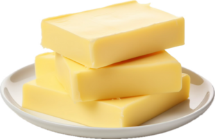 AI generated slices of butter png