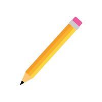 Pencil icon in flat style isolated on white background. Office symbol. stationary element design for office, school, bookstore, etc vector