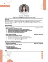 Peach Fuzz Simple Accontant Resume template