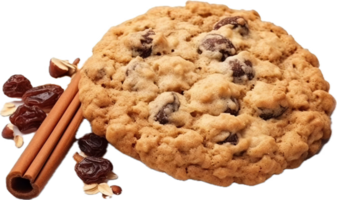 AI generated oatmeal cookie with chocolate png