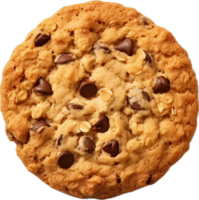 AI generated oatmeal cookie with chocolate png