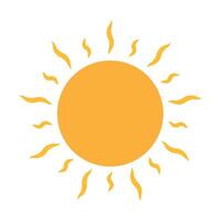 Sun icon vector for your web design, logo, UI. illustration