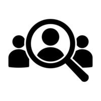 Human resource icon vector market research, targeting symbol recruitment sign for graphic design, logo, web site, social media, mobile app, ui illustration