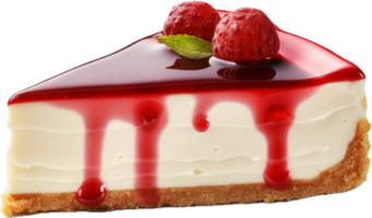 AI generated cheesecake slice png