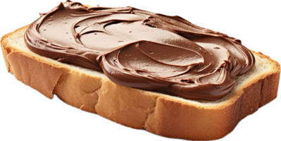 AI generated chocolate spread on toast png