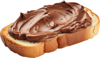 AI generated chocolate spread on toast png