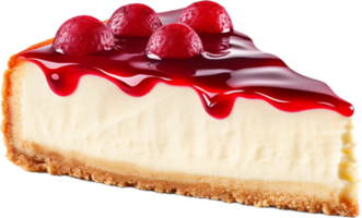 AI generated cheesecake slice png