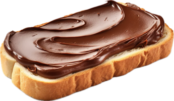 AI generated chocolate spread on toast png