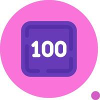 One Hundred Long Circle Icon vector