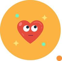 Rolling eyes Long Circle Icon vector