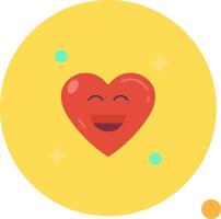 Smile Long Circle Icon vector