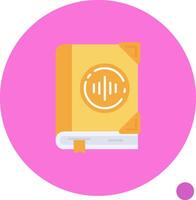 Audio book Long Circle Icon vector