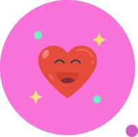 Happy Long Circle Icon vector