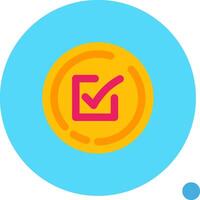 Check box Long Circle Icon vector