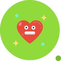 Shocked Long Circle Icon vector