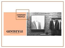 Company Profile of Fashion Brand with Peach Theme Presentation template