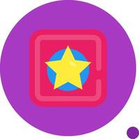 estrella largo circulo icono vector