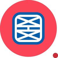 Layout Long Circle Icon vector