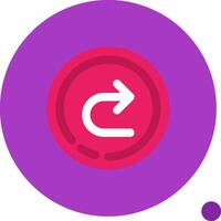 Forward Long Circle Icon vector