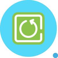 Undo Long Circle Icon vector