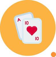 Poker Long Circle Icon vector