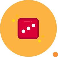 Dice three Long Circle Icon vector