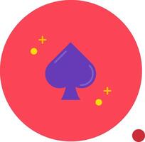 Spades Long Circle Icon vector