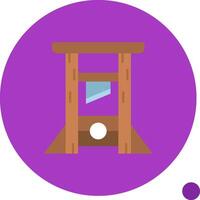 Guilotine Long Circle Icon vector