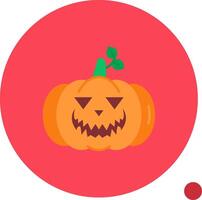 Pumpkin Long Circle Icon vector