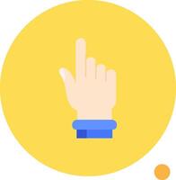 Hand click Long Circle Icon vector