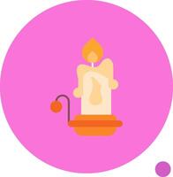 Candles Long Circle Icon vector