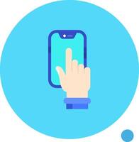 Touch Device Long Circle Icon vector