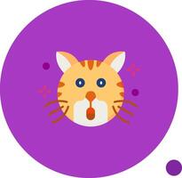 Surprised Long Circle Icon vector