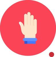 Hand Long Circle Icon vector