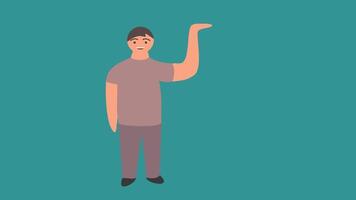 animated illustration of measuring height flat design video