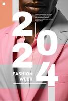 Peach Theme Fashion Week Poster template