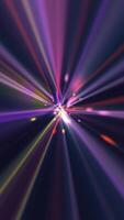 Vertical video - technology background with high speed colorful fiber optic data flow light beams and glowing particles. This futuristic tech motion background animation is full HD and looping.