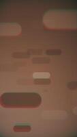 Vertical video - abstract brown retro background with gently moving rounded geometric shapes. Full HD and looping animation.