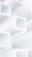 Vertical video - rotating white cubes abstract geometric pattern background.