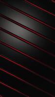 Vertical video - dark metallic surface background with glowing red diagonal lines. Full HD and looping abstract background.