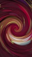 Vertical video - abstract trippy psychedelic red liquid motion spiral background animation.