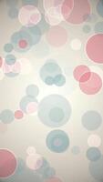 Vertical video - abstract background with gently moving pink and blue bokeh sphere particles. Looping, full HD motion background animation.