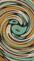 Vertical video - trendy retro swirl pattern background with colorful blinking plastic effect shapes in warm color tones. This stylish vintage motion background animation is HD and a seamless loop.